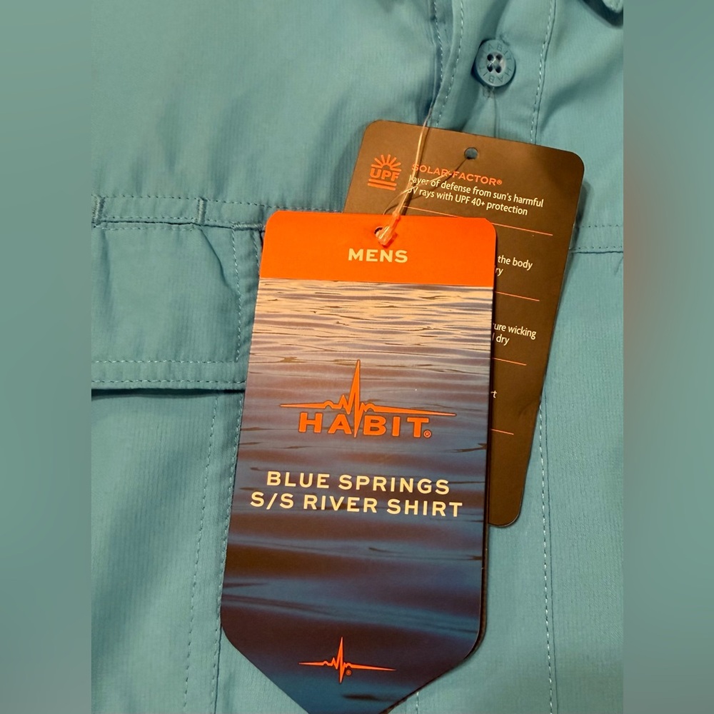 NWT HABIT Short Sleeve Springs UPF Quick Dry River Shirt Outdoor Camping Size XL - Picture 5 of 9